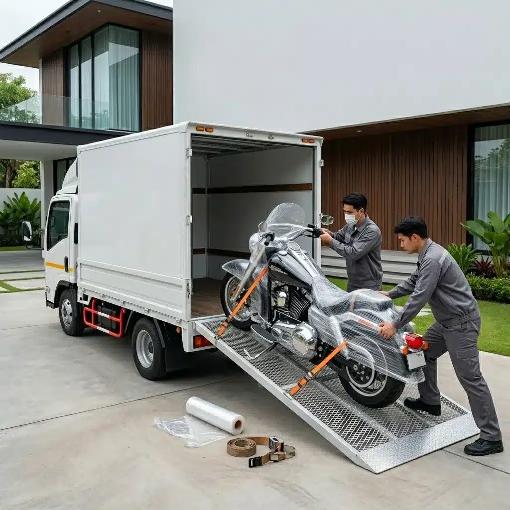 รับส่งรถมอเตอร์ไซค์ข้ามจังหวัด วางใจได้ในทุกเส้นทาง สะดวกสบาย หายห่วง